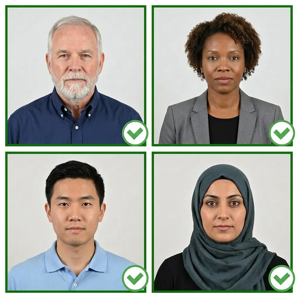 Taking visa photo